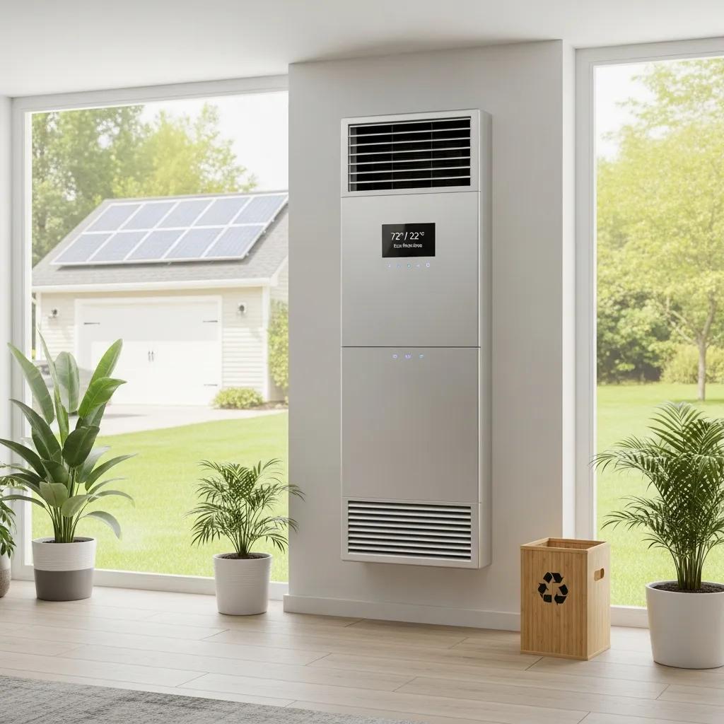 Energy-efficient HVAC system showcasing modern technology and environmental benefits